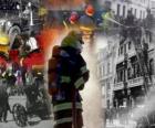 Αρκετές εικόνες των πυροσβεστών
